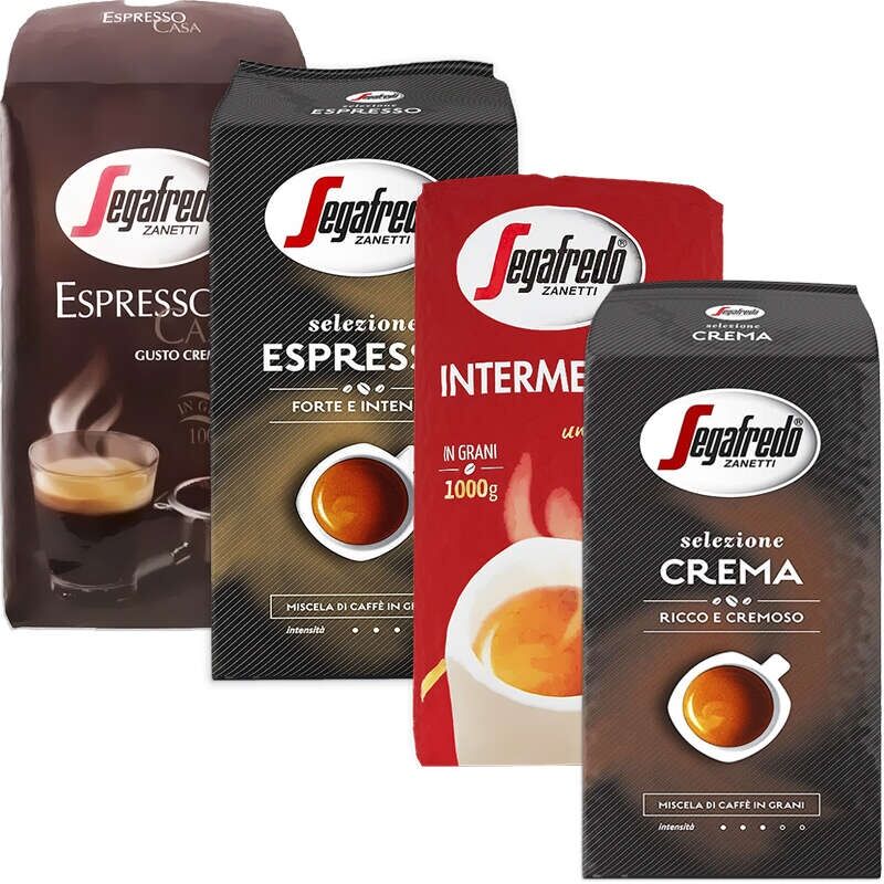 Segafredo Probierpackung Kaffeebohnen 4 x 1 Kilo